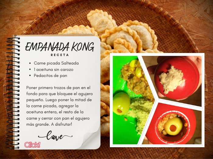 receta empanada kong, como rellenar el kong, ideas para rellenar el kong