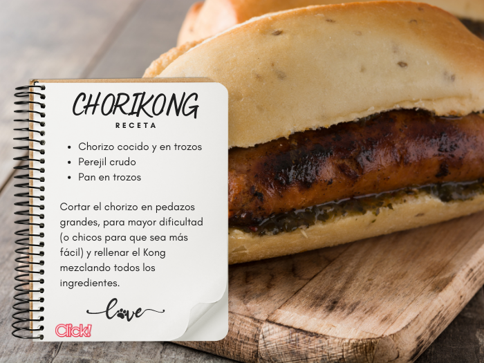 chorikong receta, que se puede meter en el Kong, como rellenar el kong