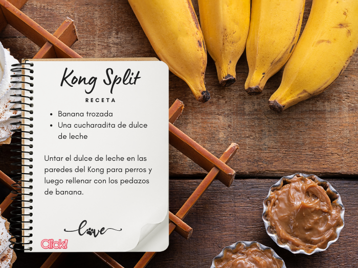 banana split kong receta, juguete kong perros, recetas para kong