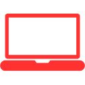 computer icon red